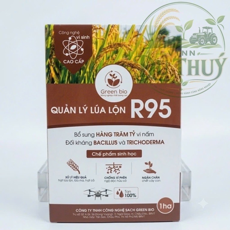 Quản Lý Lúa Lộn R95  - Rơm Rạ, Hạn Chế Lúa Lộn ( Gói 1kg sử dụng cho 1hecta)