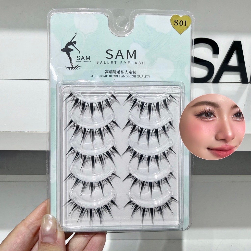 Lông mi giả S01 siêu hot SAM BALLET THE EYE siêu đẹp make cô dâu, đi chơi hack mắt to tròn