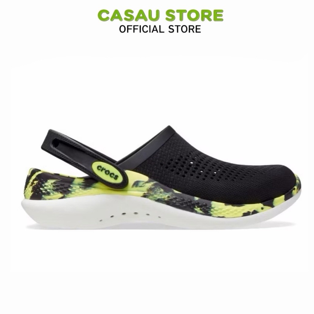 Dép Crocs Unisex LiteRide 360 Clogs- đen vàng