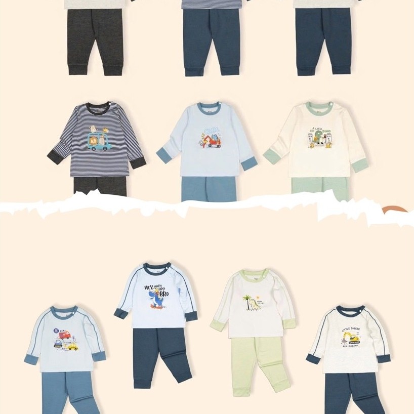 [ JINRO ]  Bộ quần áo dài tay JINRO chất modal petit cho bé từ 9 tháng đến 4 tuổi