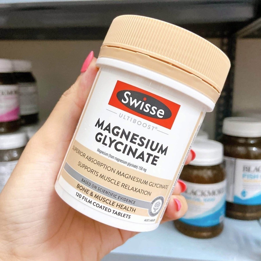 Swisse Magnesium Glycinate 120 Viên – Bổ Sung Magie Dạng Glycinate