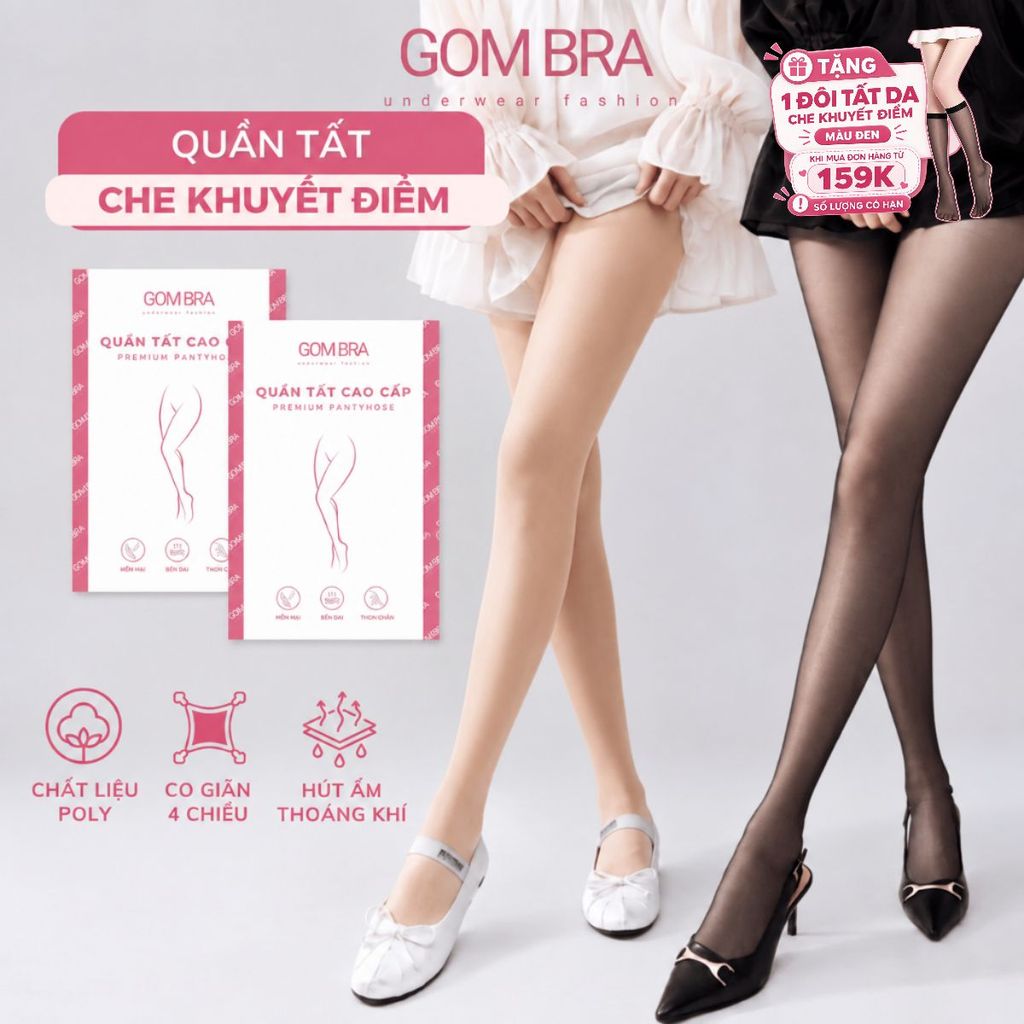 Quần Tất Nữ Che Khuyết Điểm Gom Bra Quần Vớ Da Che Sẹo Thâm Chất Poly Co Giãn Phối Đồ Thu Đông - KAVE
