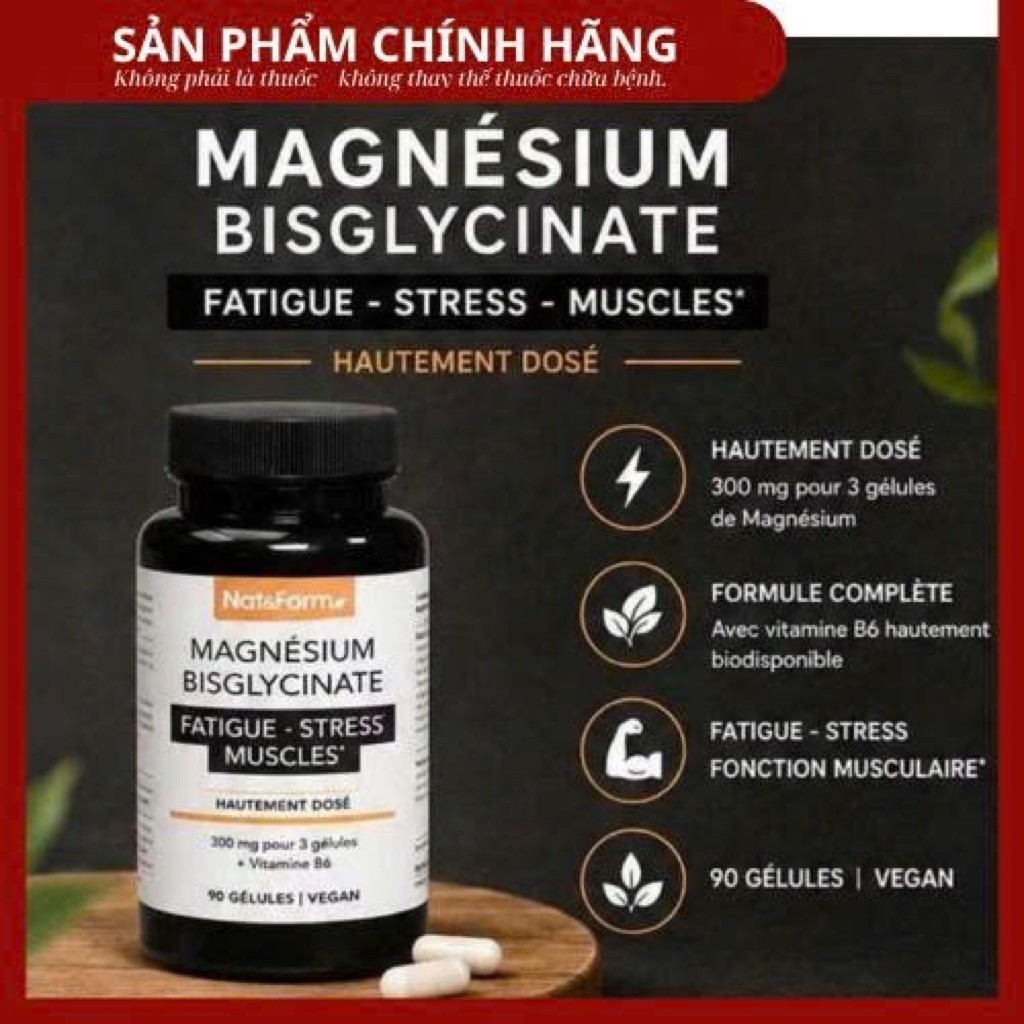 Magie Bisglycinate Hỗ Trợ Thư Giãn, Giấc Ngủ