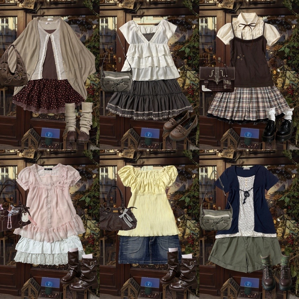 [Update 2/10] Set quần áo casual Mori | Y2k | Downtown girl | Shoujo girl 2hand vintage