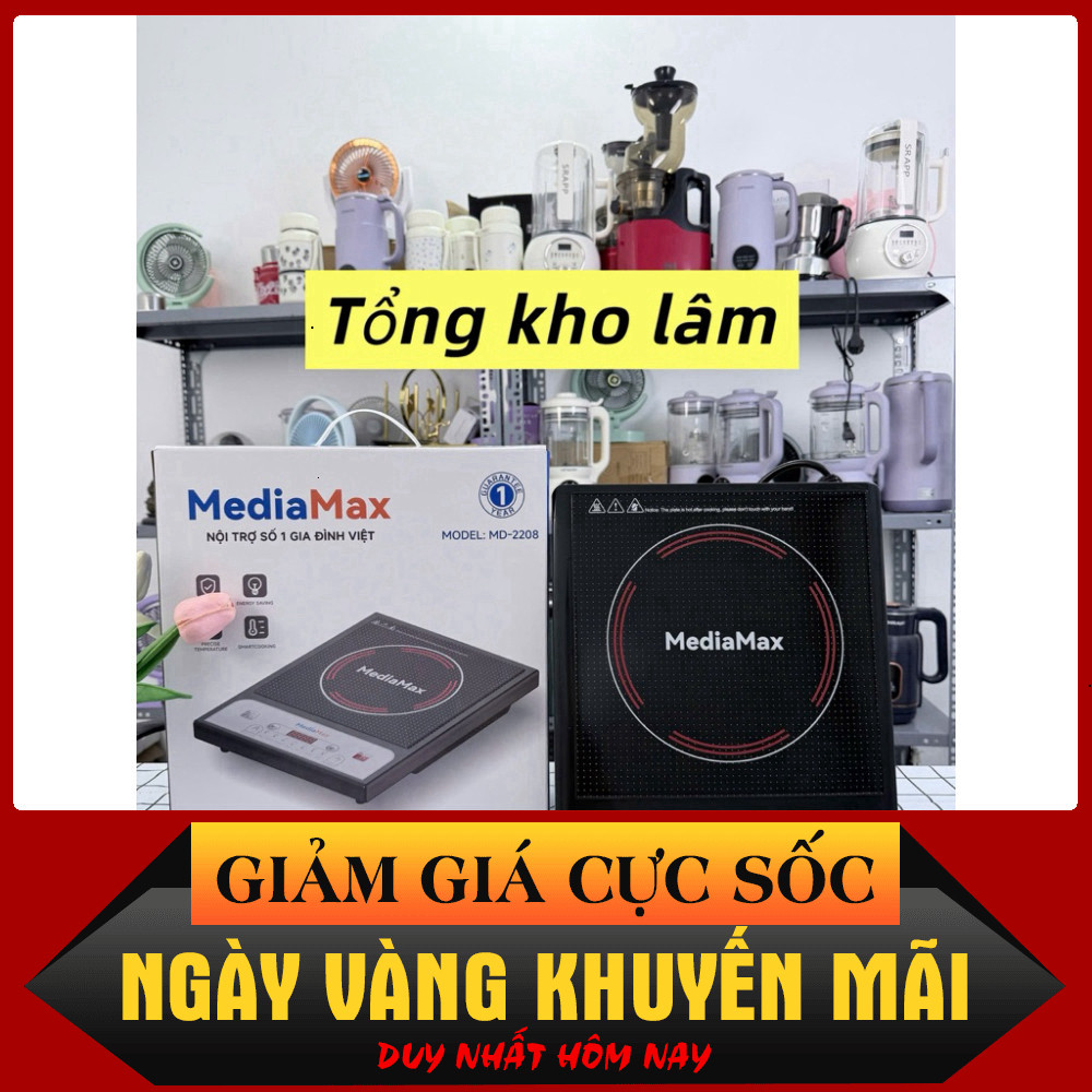 [ib đặt nhanh]  ✔️ [Tặng Nồi Inox] Bếp Từ Ceramic Media Max Mặt Gốm, 7 Chức Năng , Công Suất 1500w  