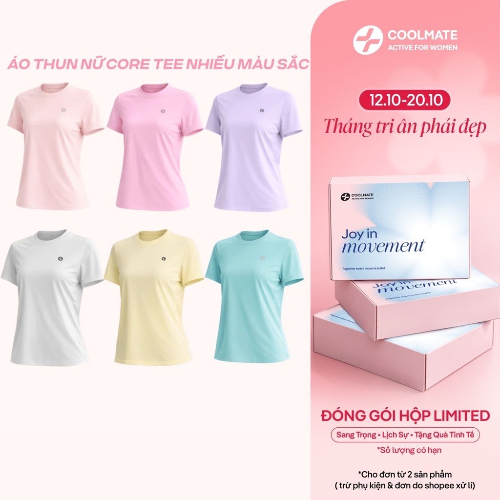 [MUA 2 GIẢM 10%] Áo chạy bộ nữ Core Tee thoáng khí - Coolmate Active For Women