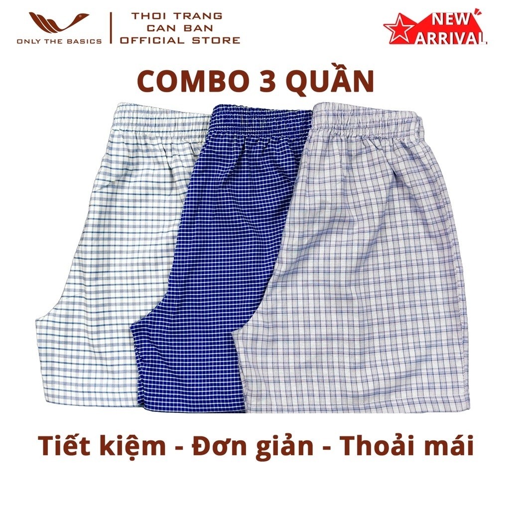 Quần Đùi Nam Mặc Nhà Thời Trang Căn Bản, Vải Kate Thoáng Mát, Thấm Hút, Ít…