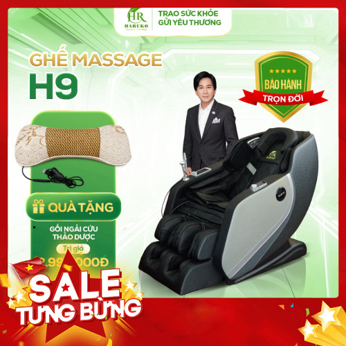 [ib shop]✅ Ghế massage Haruko HR H9, máy massage con lăn 3D điều khiển giọng nói phù hợp người lớn t