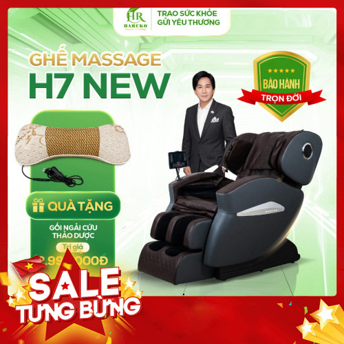 [ib shop]✅ Ghế massage toàn thân HR Haruko H7 New, máy massage con lăn 3D, lắp đặt tại nhà bảo trì t