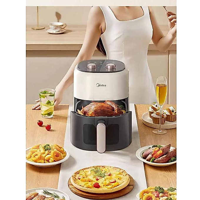 Nồi Chiên Không Dầu Midea Dung Tích Lớn, Nồi Chiên Gia Dụng Không Cần Lật, Thiết Kế Quan Sát Trực Qu