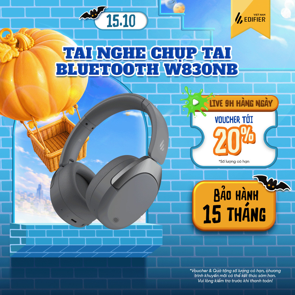 Tai Nghe Bluetooth Chụp Tai EDIFIER W830NB Chống Ồn Chủ Động Thời Gian Sử Dụng…