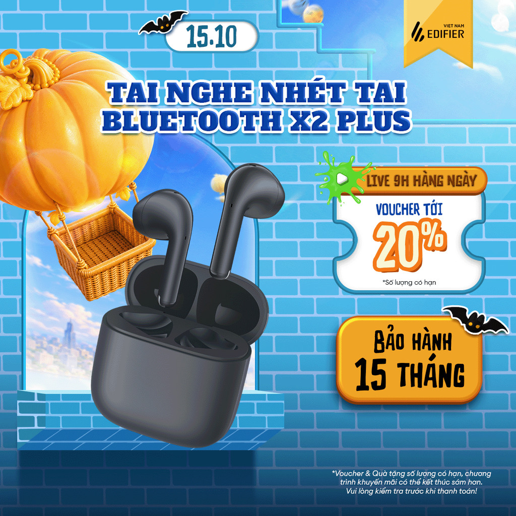 Tai Nghe Bluetooth Nhét Tai EDIFIER X2 PLUS/ X2 PRO Thời Gian Sử Dụng Đến 35H…