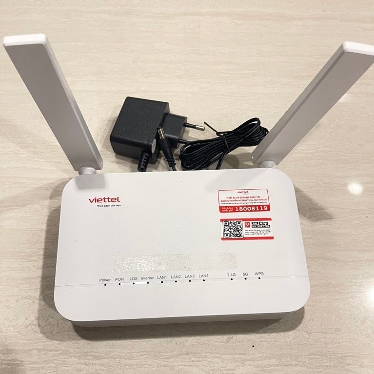 (Hàng đã qua sử dụng) Modem quang WiFi 6 Viettel GPON ZTE ZXHN F6601P AX3000