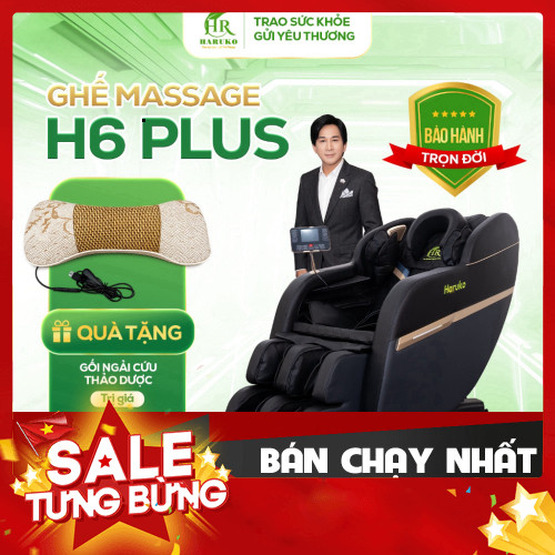 👉👉 siêu sale✔️ Ghế massage toàn thân HR Haruko H6 Plus, máy massage con lăn 3D, lắp đặt tại nhà ✔️hà