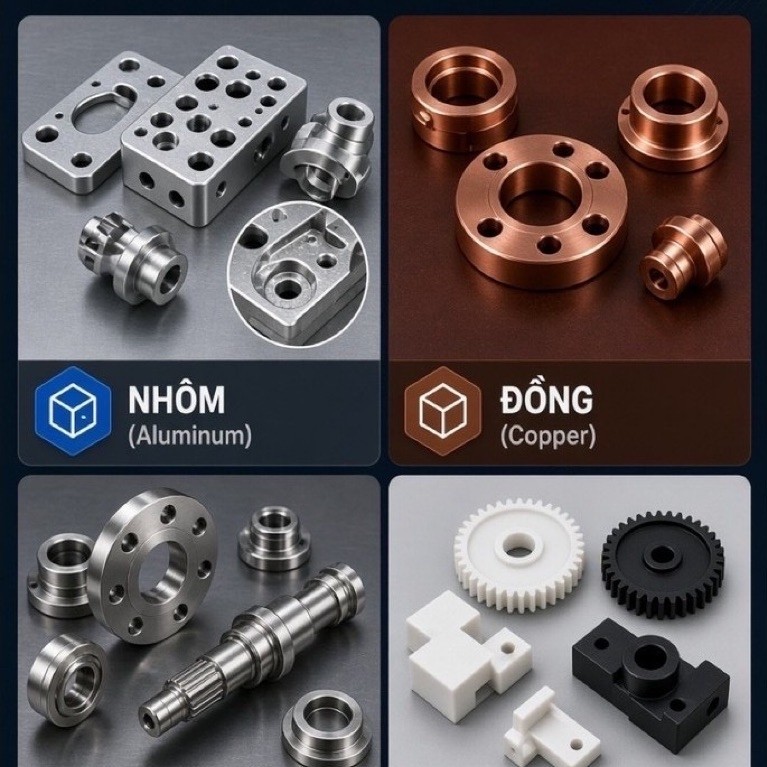 Nhận gia công phay CNC nhôm —inox—thép theo yêu cầu | Chi tiết máy, Trục, Bạc, JIG