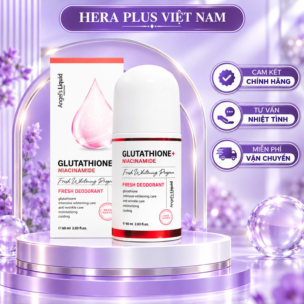 Lăn Nách Angel’s Liquid Glutathione Khử Mùi Chăm Sóc Vùng Da Dưới Cánh Tay Chính Hãng