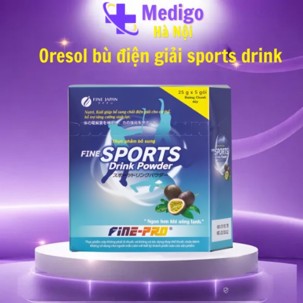 Oresol Fine sport Drink Powder Nước Uống Bù Điện Giải Nhật & prado sport drink power vị chanh leo