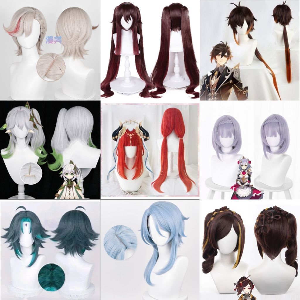 [Sẵn] Wig/tóc giả cosplay Xiao/Nahida/Zhongli/Lyney/Ayato/Hutao/Noele - Genshin Impact [Miu