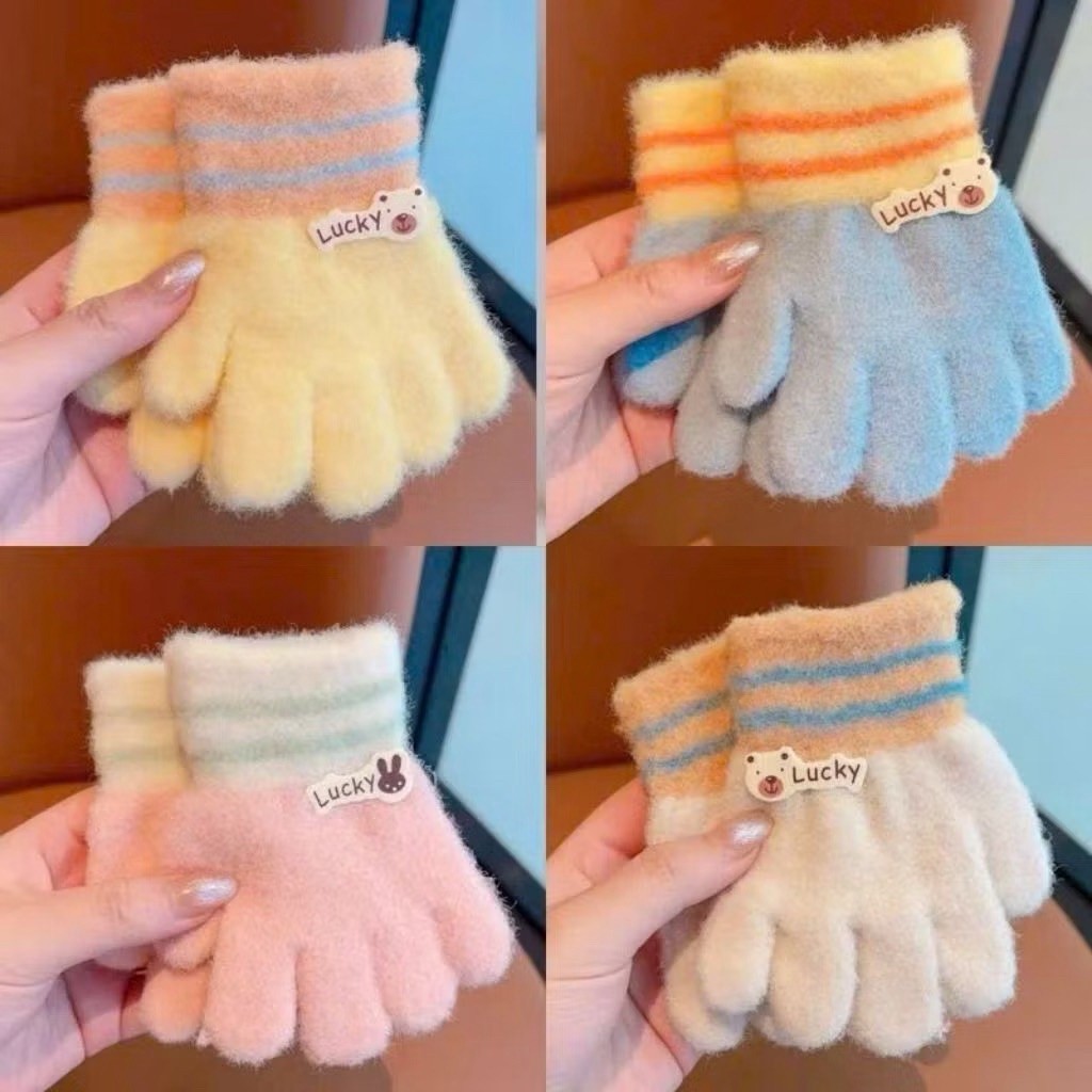 Găng tay lông thỏ cho bé 1-4 tuổi, mềm mại, không gây ngứa