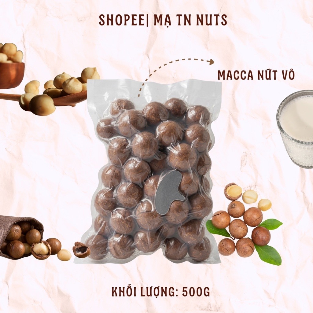 Hạt Macca nứt vỏ túi zip 1kg