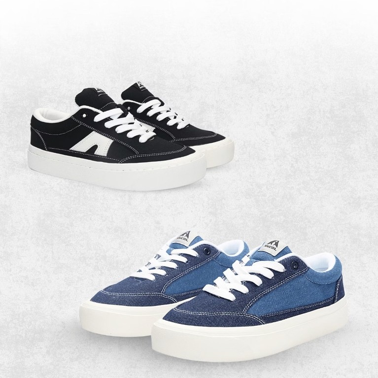 Giày Sneaker Thể Thao Unisex Ancol Street Tenebris / Denim, Vải Canvas, Đế Cao Su Êm, Thoải Mái