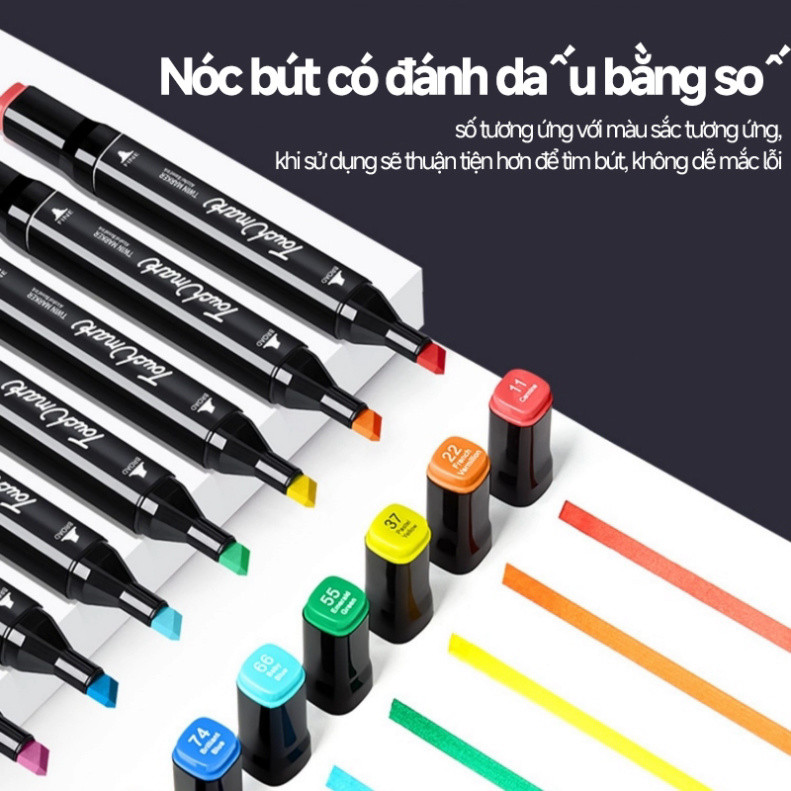 [ComBo] 50 Bút Vẽ Marker Color, 50 Bút Màu Marker Touch Bộ Full 20/30/40/50. [TTBX]