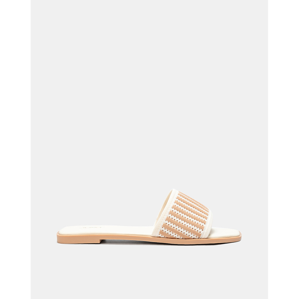 Giày Sandal Nữ 1cm Thời Trang JUNO Quai Dệt Pattern Sọc SD01139