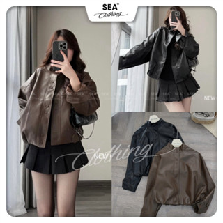    SEA HÀNG SẴN L1  Áo khoác Nữ bomber da bo gấu CỔ TÀU NEW 2025 form OVERSIZE phù hợp cho mùa thu đông đ 
