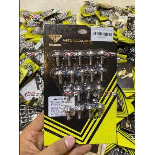 [Flash Sale] Ốc Salaya Full Dàn Áo PHAY THÁI Ốc Inox 304 Gắn Nhiều Dòng Xe AB Vario Ex Win Wave Dr Si Fu Phụ Kiện Xe Máy