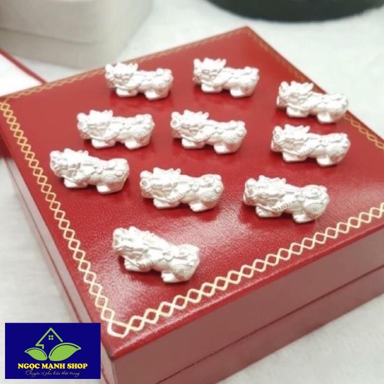 Nghê , tỳ hưu phong thuỷ chuẩn bạc ta nguyên chất SIZE 6 LI 8 9 LI 12 LI