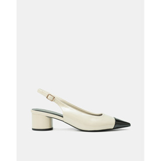 Giày Cao Gót Nữ 5cm Thời Trang JUNO Giày Cao Gót Slingback Mũi Nhọn Phối Toecap CG05154