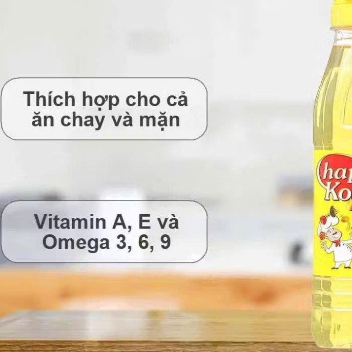 Dầu Ăn HAPPI KOKI Chai 1 Lít - Dầu Ăn Cao Cấp HÀNG MỚI - Nguyên Liệu Nấu Ăn Đầy Đủ - TẠP HÓA TÍNH