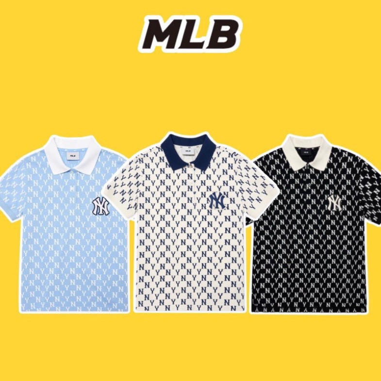 Áo polo MLB, áo thun polo, phông có cổ from rộng nam nữ hàng xuất dư cao cấp chính hãng HX1 New 2025