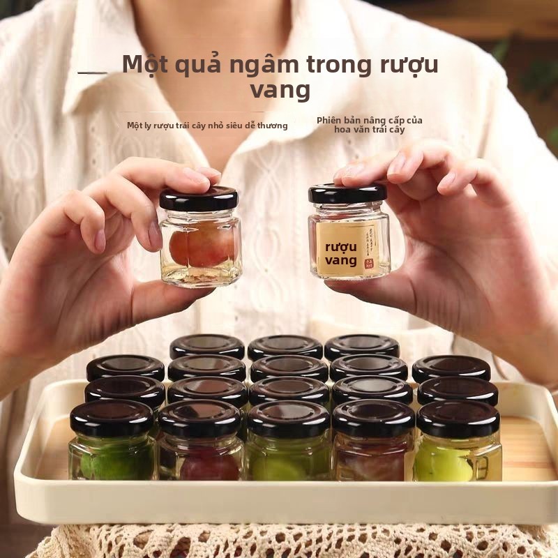 Chai rượu nhỏ mini của người nổi tiếng trên internet, rượu mận xanh Yangmei, chai rượu thủy tinh nhỏ