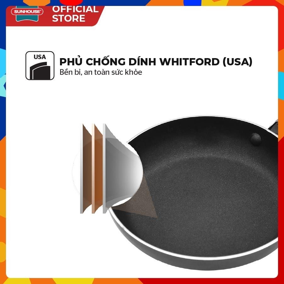 Chảo từ Sunhouse Magnetic đun được mọi loại bếp , Chảo từ Sunhouse Magnetic đa dụng bếp chuẩn cao cấ