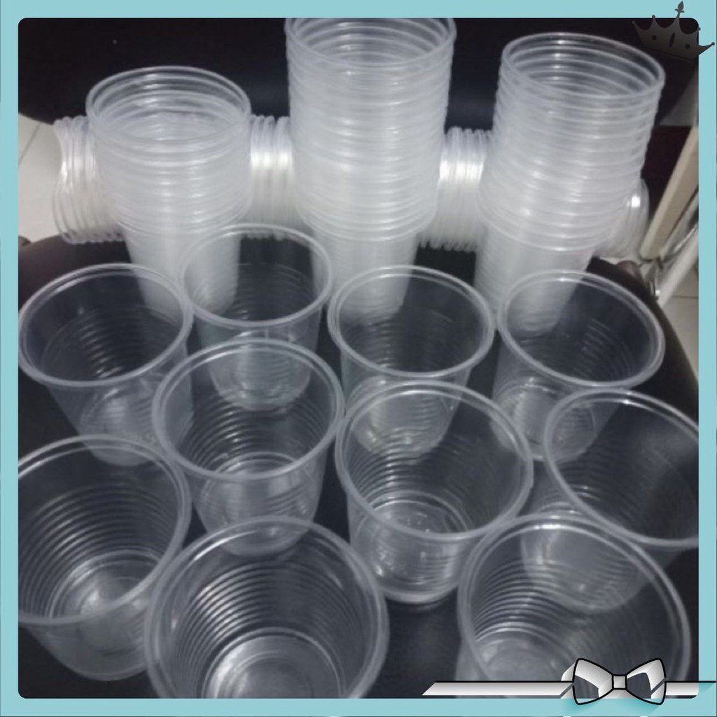 50 cái Ly nhựa PP 140ml/220ml, ly uống nước, ly rau câu