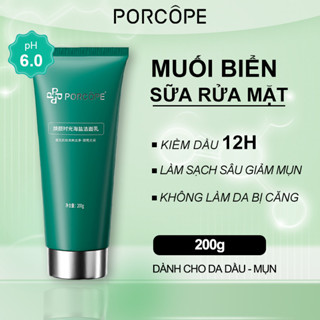 PORCOPE Sữa rửa mặt cho da dầu mụn kiềm dầu dưỡng ẩm Không Khô Da Làm sáng Cleanser 200g