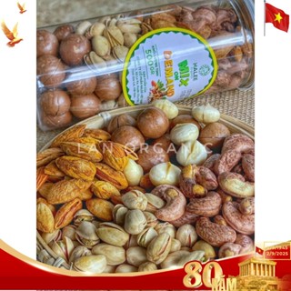 Combo 4 Loại Hạt Dinh Dưỡng – Hạnh Nhân, Hạt Dẻ, Macca, Điều Rang Muối – Đồ Ăn Vặt Ngon Healthy 500g