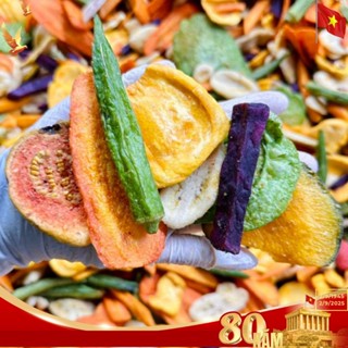 Trái Cây Thập Cẩm & Rau Củ Quả Sấy Giòn – Combo Ăn Vặt Healthy, Tự Nhiên, Không Đường (Mít, Khoai Lang, Cà Rốt, Đậu Bắp)