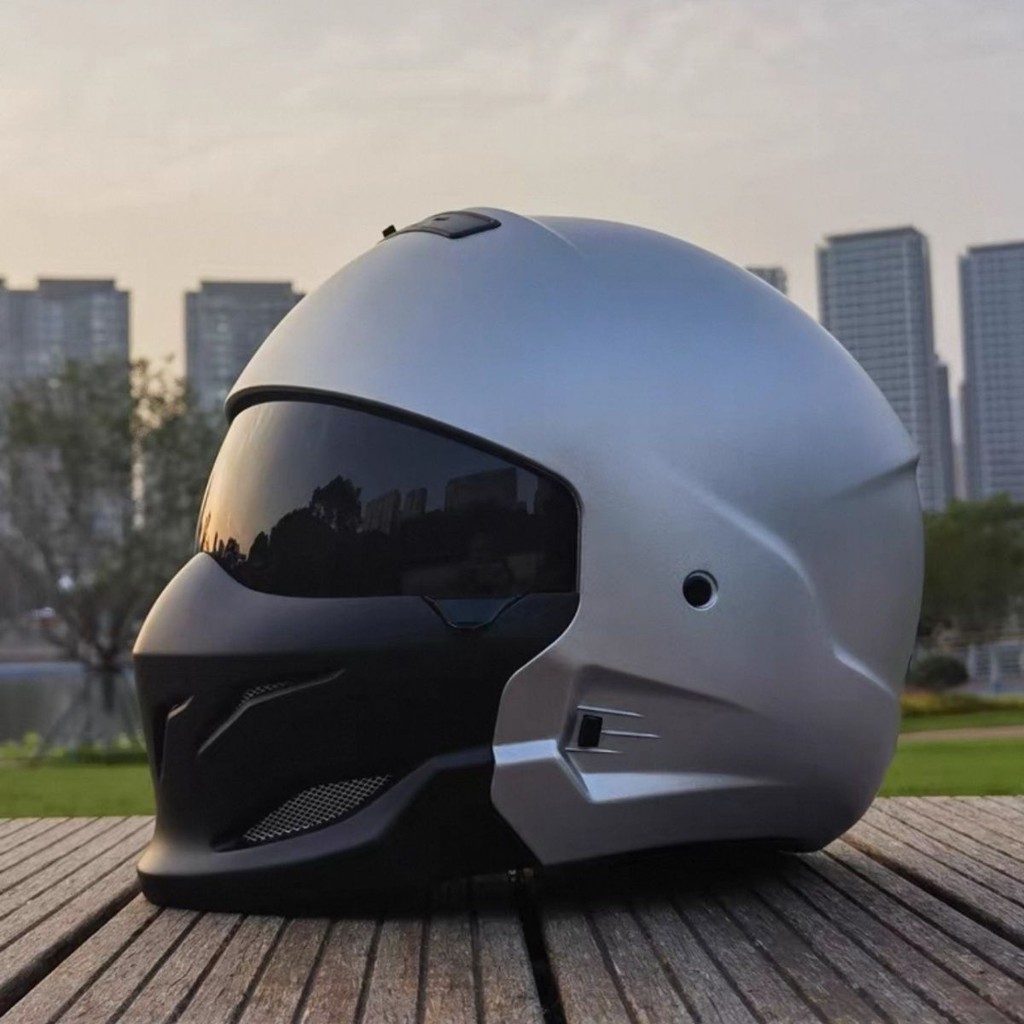 Lỗi3C Mũ bảo hiểm Scorpion Retro, mũ bảo hiểm xe máy đầy đủ, mũ bảo hiểm nửa đầu cá tính cho nam, mũ