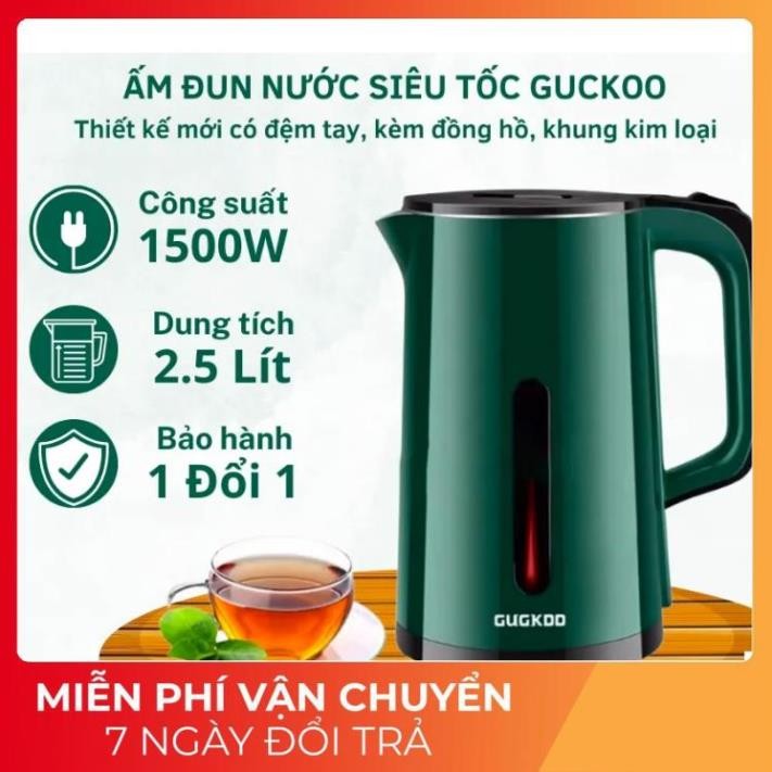 [ GIÁ TỐT ONLINE ] Ấm Siêu Tốc Cuckoo 2 Lớp, Công Suất Lớn 1500W,Dung Tích 2.5L An Toàn Tiết Kiệm Điện_ST19 bi store