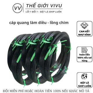 Cáp quang đen 1,5li 1,7li 2,1li 2,5li 3li 3,5li làm diều sáo đại trà, diều sáo cánh cốc, diều sáo song vân, diều sáo chí