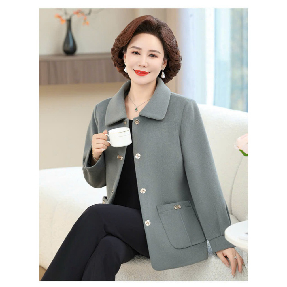 {Quang châu} 316 Áo khoác dạ nữ cho mẹ, trung niên, áo khoác dạ CAO CẤP