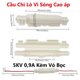 Cầu chì lò vi sóng cao áp 5KV 0,9A kèm vỏ bọc an toàn
