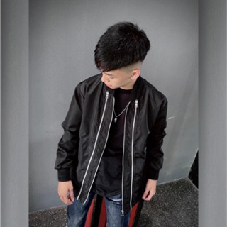  Áo khoác 3 khoá 2 lớp đen chất gió 1bản bo gân dành cho nam nữ from unisex 1 Boy Phố 2025 