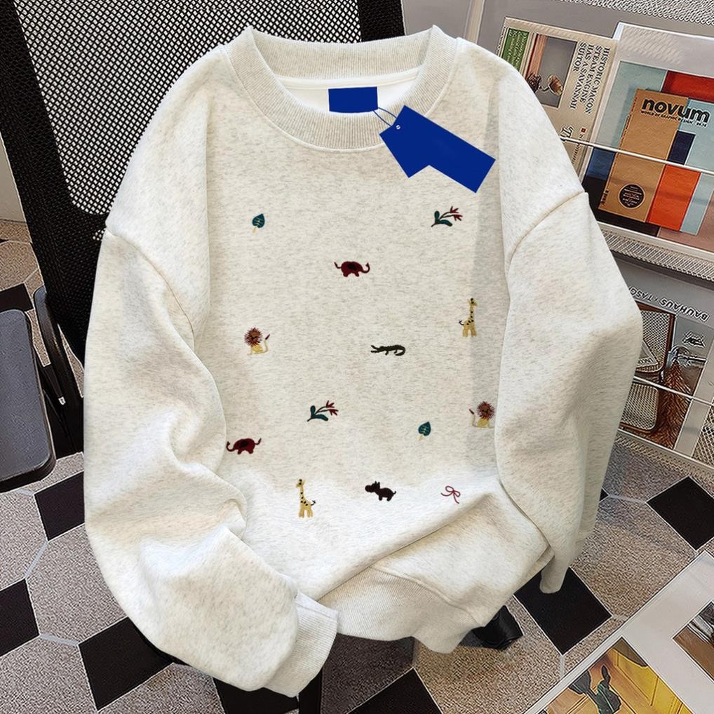 áo sweater nữ form rộng hàn quốc KUTE  xám tiêu kiểu dáng cute hàn quốc đẹp mùa thu UT