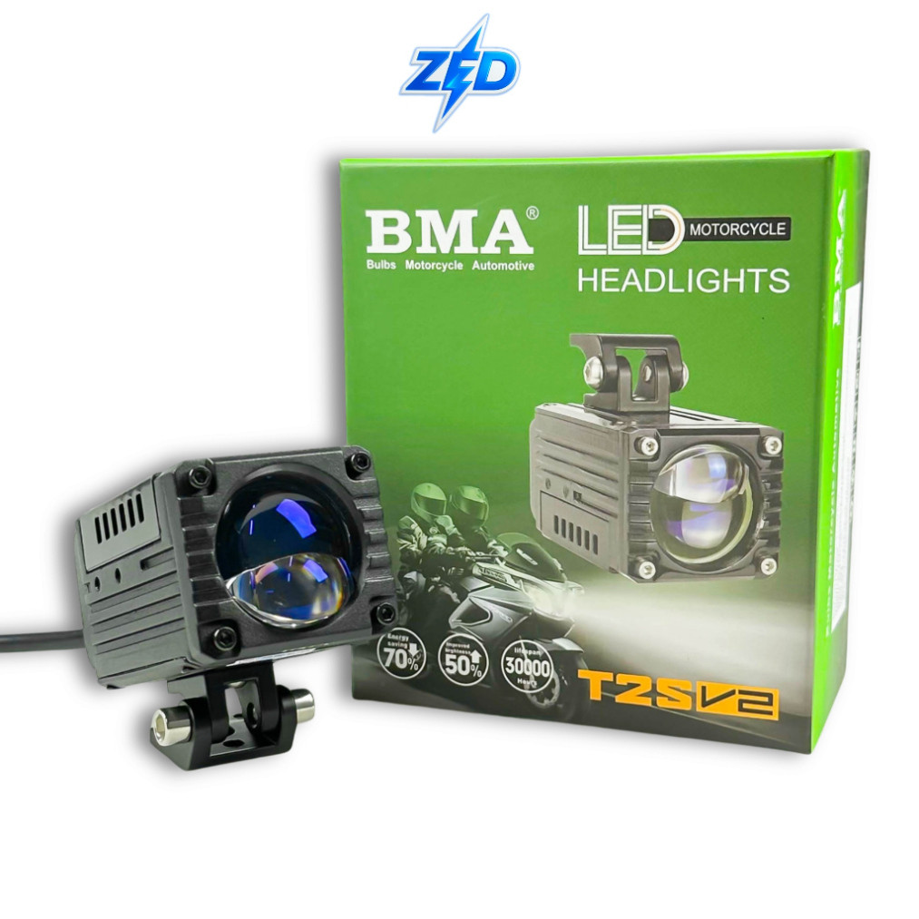 Đèn Trợ Sáng Bi Cầu T2S V2 BMA 60W - Sáng Rực Rỡ, Lắp Được Cho Xe Tải, Ô Tô, Xe Máy, Bảo Hành 2 Năm