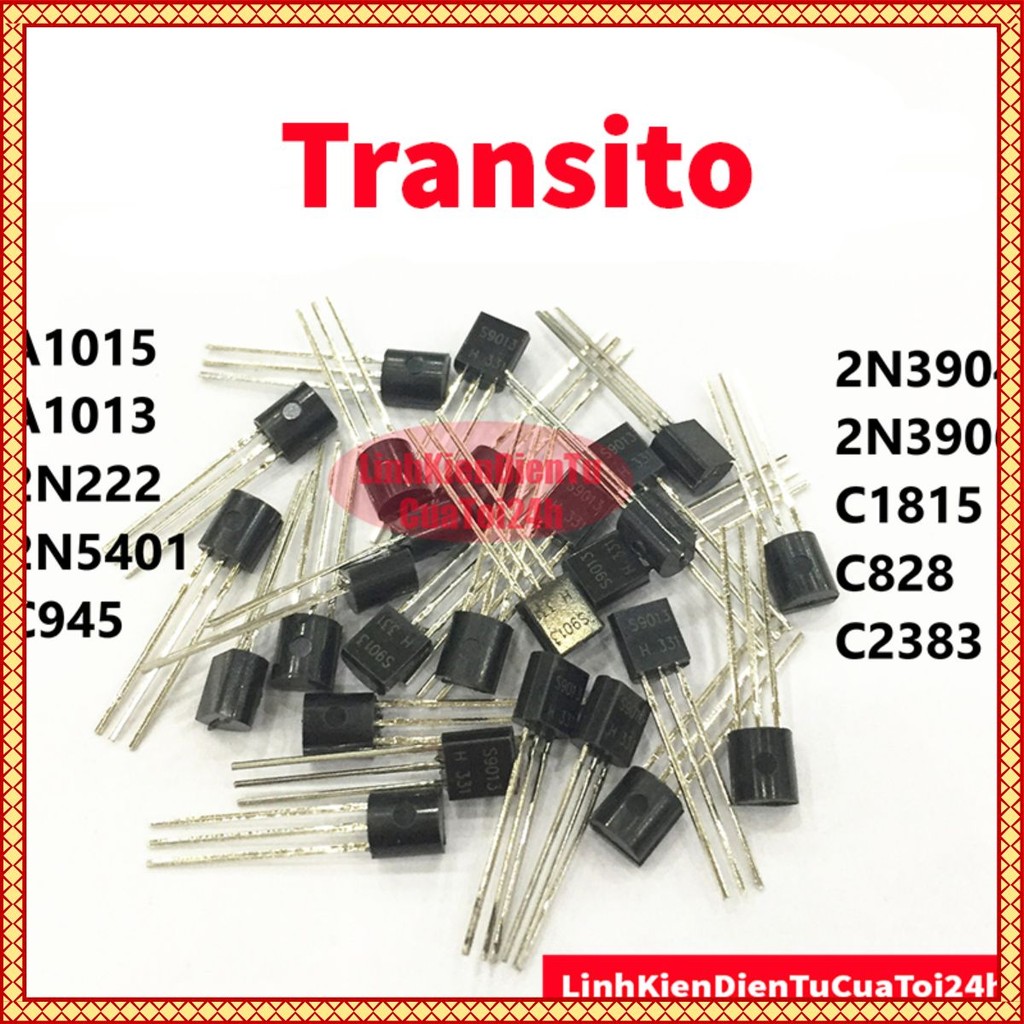 Gói 10 Con Transistor Chân Cắm TO-92 Các Mã: A1015, C1815, 2N3904, 2N3906, C945, C828, A1013, C2383,
