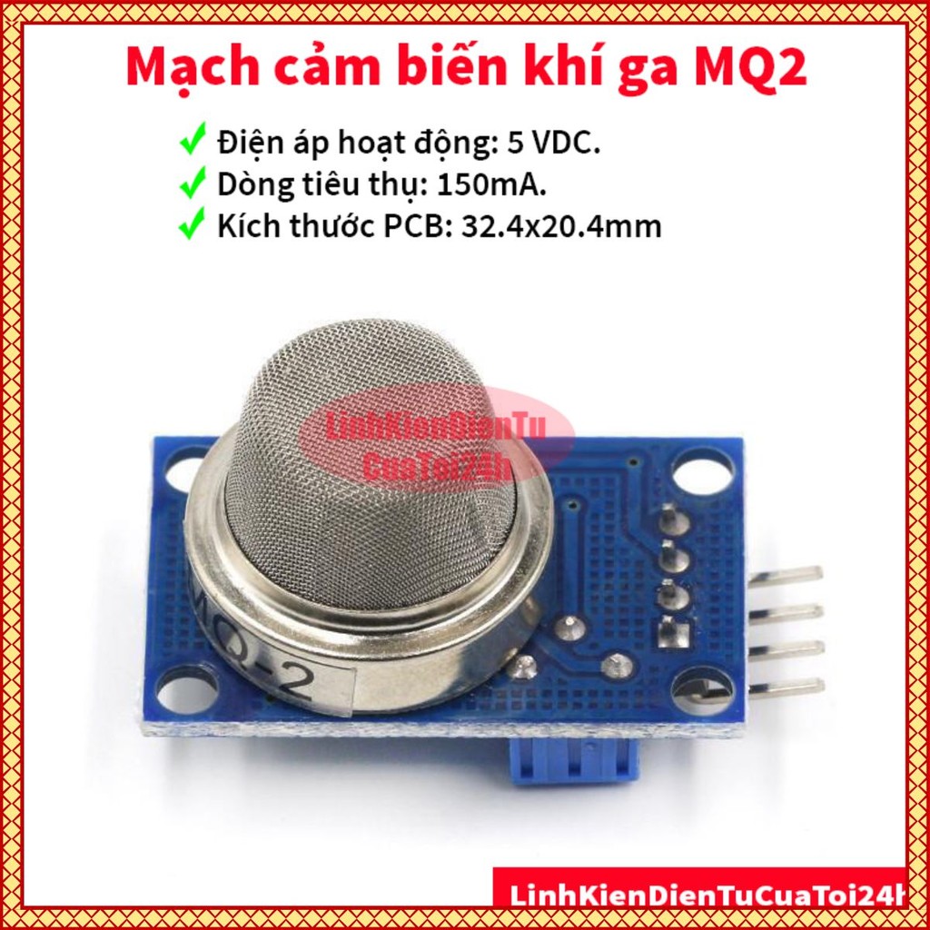 [RẺ VÔ ĐỊCH] Mạch Module Cảm Biến Khí Ga MQ2