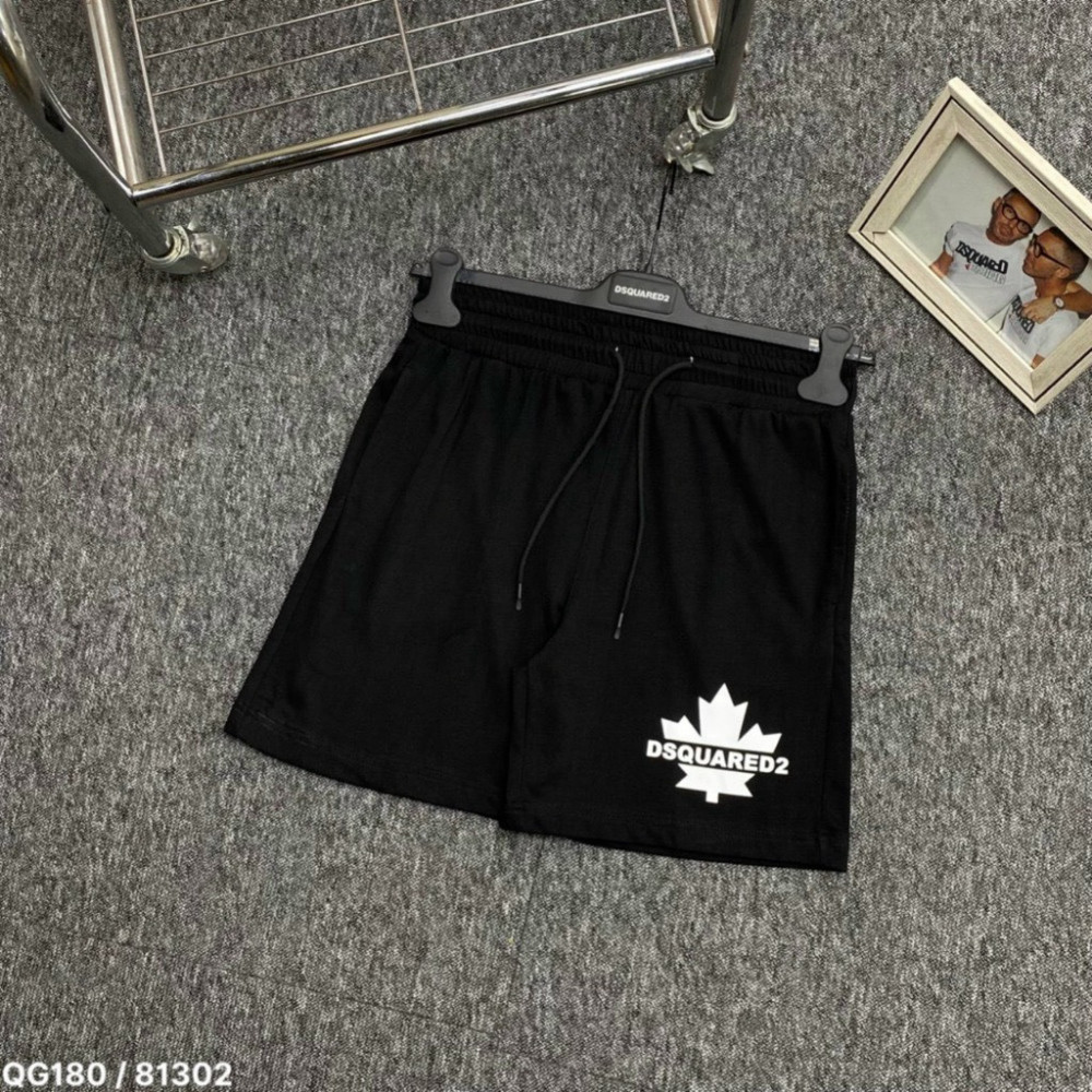 Quần Đùi Nam DSQ-2 In Logo Dsquared2 lá Phong Trắng. Quần Short Dsquared2 Form Rộng Siêu Hot 2024.s0